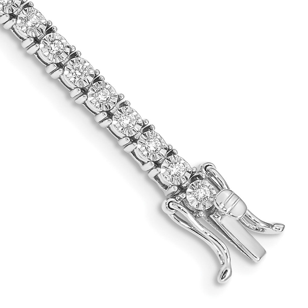 14kw 1ct Lab Grown Dia VS/SI+ G+ 7in Comp Illusion Setting Bracelet